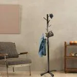 ADA Bamboo Coat Stand with 8 Hooks, Free Standing Tree Shaped Coat Rack With Solid Feet, Hanging Storage Organiser for Entryway Hallway Bedroom, Closet Wardrobe (50x50x165cm), Dark Brown