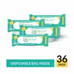 BOON HYGIENE ECO-CONSCIOUS PREMIUM MENSTRUAL PADS || SUPER SOFT || WIDER EDGES || HEAVY FLOW COVERAGE || FREE INDIVIDUAL DISPOSABLE BAGS INSIDE EVERY PACK || EXTRA-LONG XL 280mm || (Pack of 4) 36 Pads