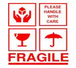 Blackdreams Fragile Handle With Care Symbol Label Sticker - 5 Cm X 5 Cm (Pack Of 500)