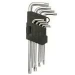 INDITRUST Heavy duty Torx/Star Allen Key Set of 9pcs with Hole from T10 to T50