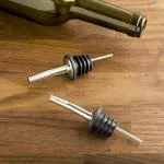 AYURVEDACOPPER Stainless Steel, Metal Bottle Pourers, Pouring Spouts for Liquor, Wine and Spirits Perfect for Restaurant, Bar, Hotel, Casino Use - Free-Flowing - (2 Pack)