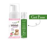 Altressa Soothing Lily Pet Bubble Bath 150ml Dry Foam Shampoo Lily Scented Foam Dry Bath Cleansing for Dog Bubble Bath With Free Invictus Pet Odour Remover 100ml (BUY 1 GET 1 FREE)