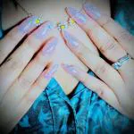 Emqueen Flamingo Pink Color with Glitter Press-On Nails | 24-Piece Reusable Stick-On False Nail Set for Women & Girls