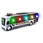 SUPER TOY Musical Police Bus Bump & Go Toy for Kids with Colorful Lights