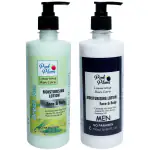 Pink Plums 1000 ML Body LotionGreen Tea + Men Deep Nourish Silky Smooth Face & Body Moisturising Lotion for Dry Skin, Summers & Winters
