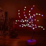 Glowserie Artificial Lighted Tree Lamp with 60 LED Cherry Blossom Bonsai Tree Lights - USB/Battery Operated Touch Switch, for Bedroom Diwali Christmas Indoor Decoration Lights (Multi-Color)