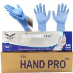 ETS Handpro Premium Nitrile Gloves, Disposable Powder Free Examination Hand gloves, Purple Color, Food Grade (Medium, 80)