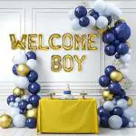 SPECIALYOU.IN Welcome Baby Boy Decoration with Blue balloons for decoration | Baby Boy Welcome Home Decoration Kit | Balloon for decoration | welcome boy foil balloons | welcome home decoration- 42 pcs