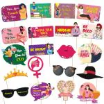 Festiko 20 Pcs Happy Women's Day Photobooth Props, Womens Day Party Decorations, Womens Day Selfie Props, International Womens Day, Ladies theme Props