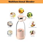 SURKHAMART Portable Blender, USB Rechargeable Mini Juicer Blender, Electric Juicer Bottle Blender Grinder Mixer, Personal Size Blender for Juices, Shakes and Smoothies, Fruit Juicer Machine