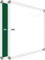 SRIRATNA 2 X 3 feet Glossy White Board, One Side White Board Marker and Reverse Side Green Chalk Board Surface Whiteboards, Combo Name - 15 Green, White board (91 cm x 60 cm)