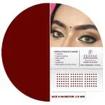 PERPAA Kumkum Dark Maroon Round Bindi Book for Ladies Forehead (Stick On) (Size 08, Diameter 2.5mm)