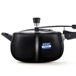KENT Hard Anodized Pressure Cooker with SS Inner Lid 5 Litre | Hard Anodized Body Inside Out | SS Lid Food Grade | 3.25 mm Thick Base | Long Lasting Sealing Gasket | Suitable for Induction Cooktops