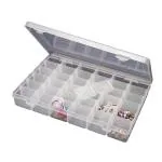 Inditradition 36 Grid Cells Plastic Multipurpose Jewelry Organizer Storage Box - Transparent