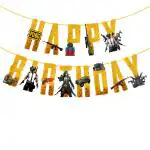 Zyozique Pubg Birthday Party Decorations - Happy Birthday Banner Pubg Themed Birthday Party Decorations Supplies Banner