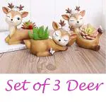 Craftify Cute Deer Planter Pot for Home Decor(Pack of 3, Yellow)