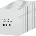 LRS Transparent L-Folder-FS-120 FS Legal Size Document Holder (Pack of 120)