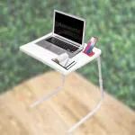 arovemic Tables WHITE Bed Sofa Table Smart Mate Foldable Folding Adjustable Tray Colur WHITE04