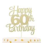 Festiko Happy 60th Birthday Cake Topper