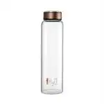 Cello H2O Borosilicate Glass Water Bottle (Clear, 1000 ml, Copper)