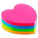 Generic Multicolor Heart Shape Sticky Notes (Pack of 2)