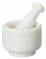 Mast Hand Crafted white marble Khalbata / Mortar and Pastel set for Kitchen and home - 5 inch