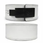 GRIFFIN GEARS Powerlifting Lever Gym Black Buckle With White Belt Power 10MM Extreme Heavy Duty Genuine Leather Belts -Squats Deadlifts Bodybuilding Weight Lifting Power Lifting for Men (L-36