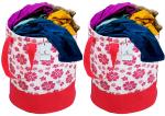 Kuber Industries Pink Canvas Laundry Basket Organizer (2)