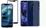 ATC Black, Transplant Front And Back Tempered Glass For Nokia 5.1 Plus (Combo Of 2)