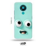 Tweakymod Printed Funny FAce Emoji Back Cover For Nokia 3.4