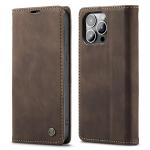 Excelsior Premium Retro PU Leather Wallet Flip Case Cover Compatible with Apple iPhone 15 Pro (Coffee)