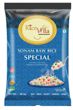 Rice Villa SPECIAL Sona Masuri (Sonam) Raw Rice 26kg