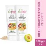 La Pink Ideal Bright Face Scrub With White Haldi & Kakadu Plum for Brightened Glass Skin (Pack of 2)