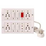 Saifpro Pvc Extension Board With 4 Switches, 5 Sockets And 1 Indicator 9 M - 9 Metre