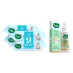 Mother Sparsh Combo Of Pure Water Based Unscented Wipes And Ms Natural Insect Repellent For Babies