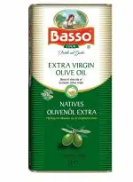 Basso Olive Oil Extra Virgin 5 L Tin| Packed in Italy| 100% Extra Virgin Olive Oil
