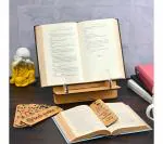 Future Works Book Reading Stand with 5 Bookmarks Desk Accessories for Adjustable Reading Angles Compatible with All Size Books, Tablet and Mobile All in one Book (Eco Friendly)