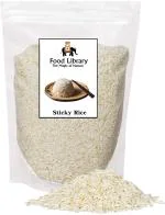 Food Library Thai Glutinous Long Grain Sticky Raw Rice, 0.8 Kg