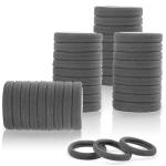 KANBI Premium Black Hair Tie Set Elastic Hair Ties for Women, Strong Hold Hair Accessories, No Crease Ponytail Holders, Soft and Gentle Hair Bands - Suitable for Thick and Thin Hair (Pack of 30)