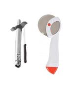 Blue Wonder Stainless Steel Regular Gas Lighter | Knife With Stainless Steel Apex Pizza Cutter and Multicolour, Pack of 2