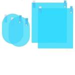 Carfrill Multicolor Glass Anti Fog Film Car Rear View Mirror Waterproof Film (Pack Of 4)