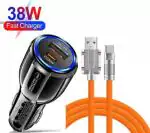 UniBoss 38 W Qualcomm Certified Turbo Car Charger (With USB Cable)