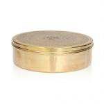 ROYALSTUFFS Handmade Royal Brass Antique Finish Chapati Box with Lid | Hot Pot Chapati Box for Kitchen (Brass)