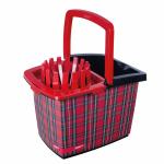 YORK Rectangular Prime Spin Mop Bucket with Wringer Krata For Floor Cleaning (15 Ltr) (070041_Y)