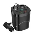 Sthira 100W QC3.0 & USB port Car Lighter Adapter with Separate Switch LED Voltage Monitor Car Charger