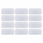 Pmw - Small Plastic Boxes for Storage Jar of Multipurpose Things - Keeper no.22 - Pack of 12 Transparent