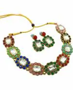 Jn Handicraft Alloy Copper-Plated White Jewel Set For Women And Girls