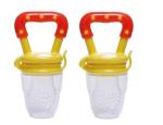 Manan Shopee Kids Yellow Silicone Baby Food Fruit Teething Feeder (Pack Of 2)