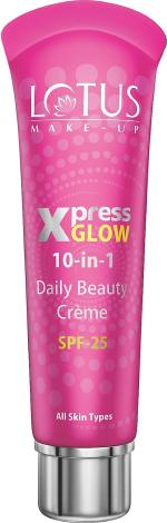 Lotus Professional Make-Up Xpressglow Daily Beauty Cream Royal Pearl | SPF 25 | Aloe Vera | Semi Matte Finish | Even Tone | 30g Incomplete