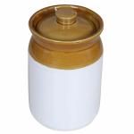 HC THE CRAFTS Ceramic Storage Jar For Pickle Achar Barni Cannister (2 KG)
